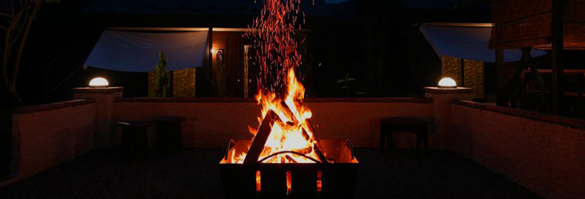 リバーストーンはキャンプでは焚き火ができます。